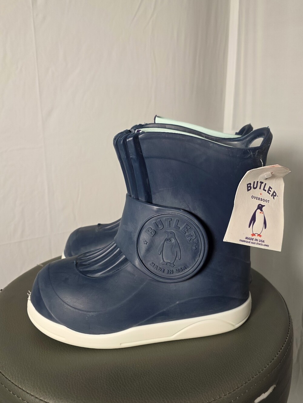 Butler Overboot Waterproof Navy Blue Shoe Covers Size 2
